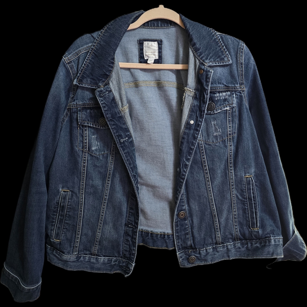 LC Lauren Conrad Dark Blue Jean Jacket
